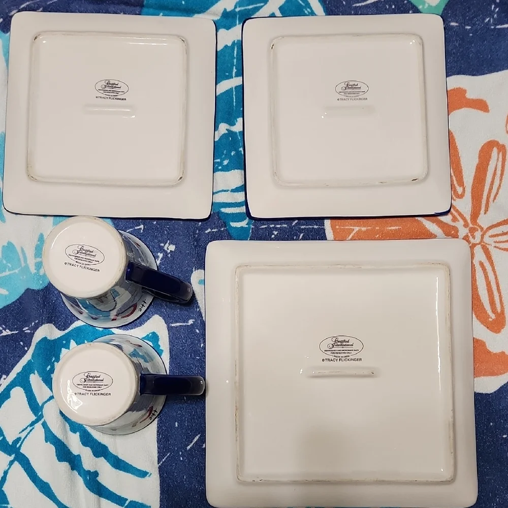 Square Dinnerware Set - Multicolor - Picture 3 of 9